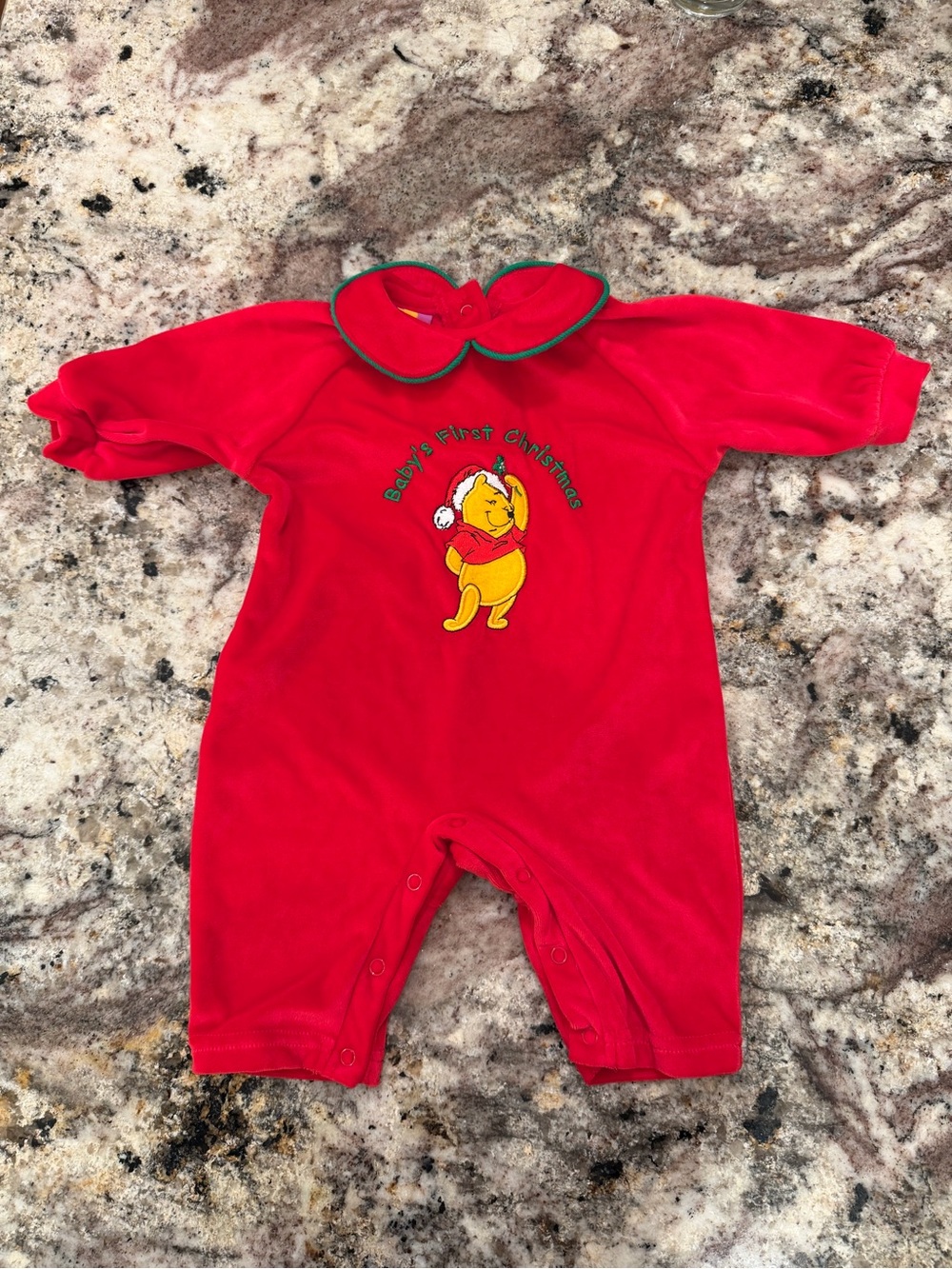 Like New! Disney Red Winnie the Pooh Holiday One-Piece